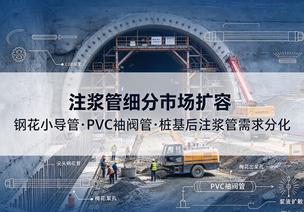 孟连注浆管细分市场扩容，隧道钢花小导管、PVC 袖阀管、桩基后注浆管需求分化